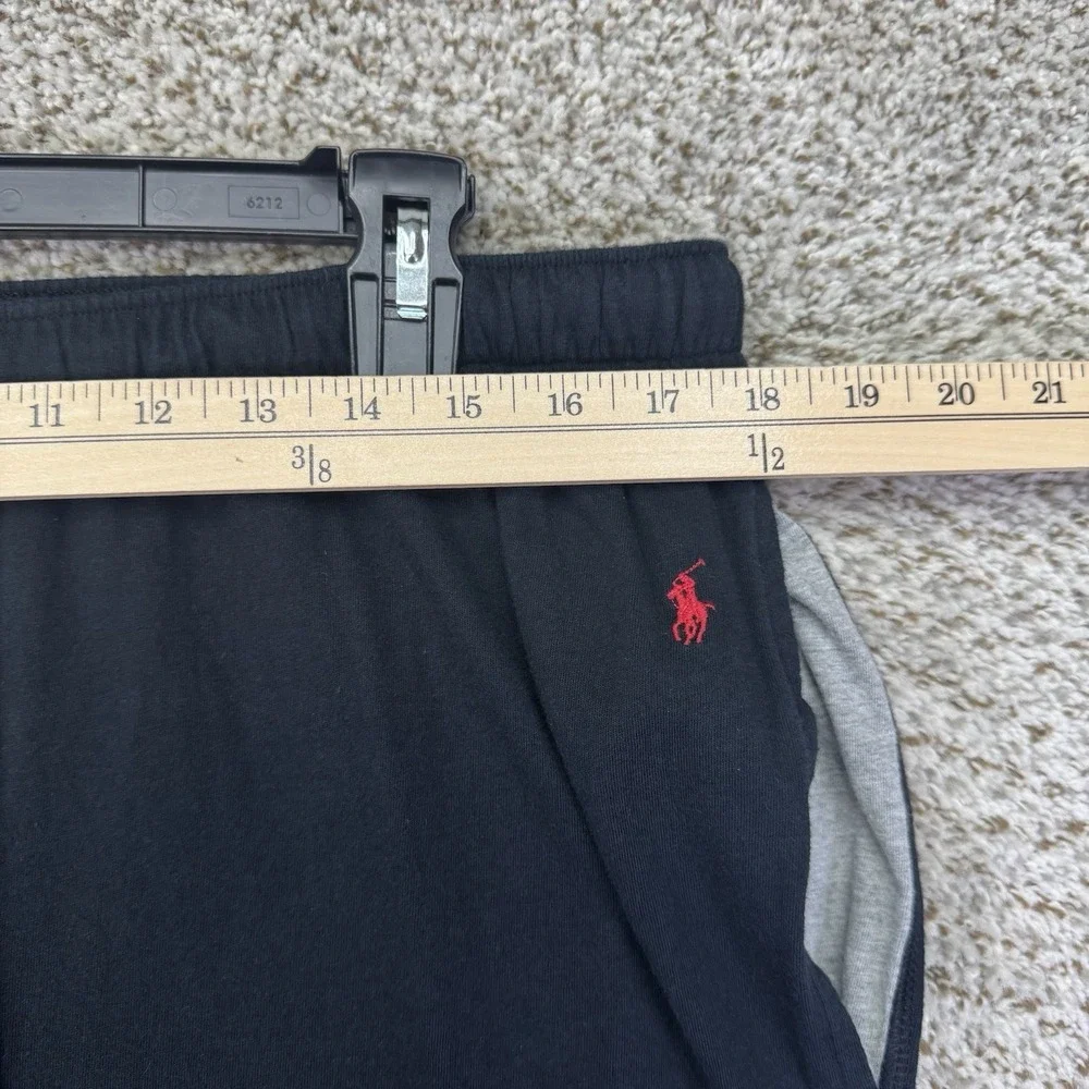 Polo‎ Ralph Lauren Fleece Joggers Mens Size Large Black Lounge Pajama Sweatpants
